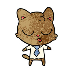 cartoon business cat