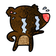 cartoon crying bear