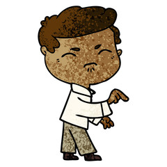 cartoon annoyed man pointing finger