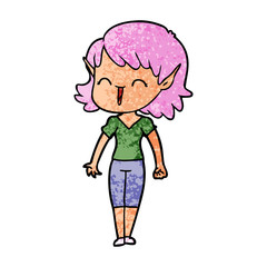 cartoon elf girl
