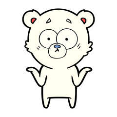 worried polar bear cartoon