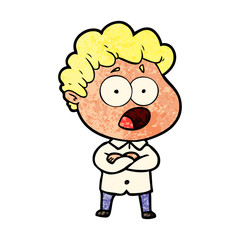 cartoon man gasping in surprise