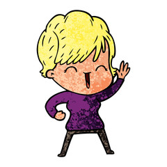 cartoon laughing woman