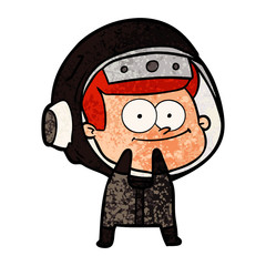 happy astronaut cartoon