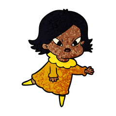 cartoon stressed woman