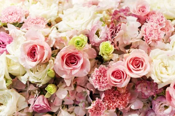Photo sur Plexiglas Fleurs Arrangement de fleurs mélangées, fleurs de bouquet mélangées colorées