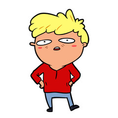 cartoon impatient man