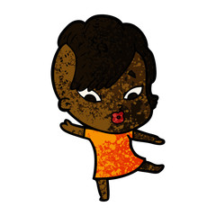 cartoon surprised girl