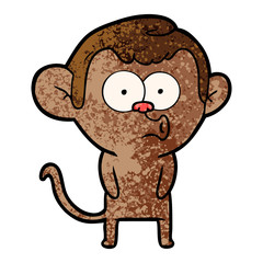 cartoon hooting monkey