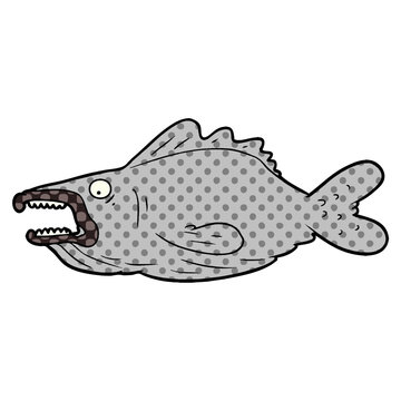 cartoon ugly fish