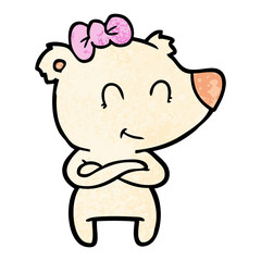 female polar bear cartoon