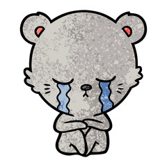 crying bear cartoon character