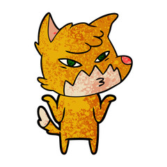 clever cartoon fox