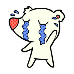 sad little polar bear cartoon