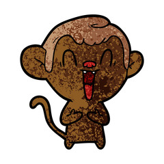 cartoon laughing monkey