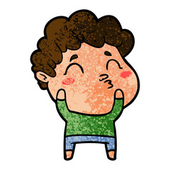 cartoon man pouting