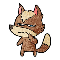 cartoon annoyed wolf