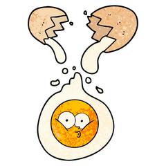 cartoon cracked egg
