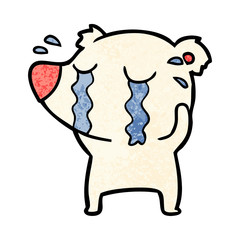 sad little polar bear cartoon