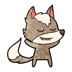 friendly cartoon wolf