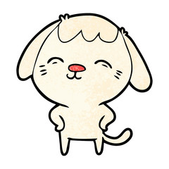 happy cartoon dog