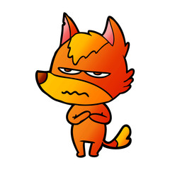 angry fox cartoon character