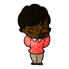 cartoon woman thinking