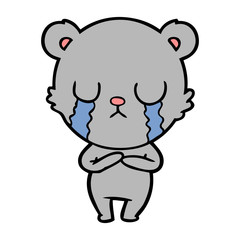 crying bear cartoon character