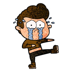 cartoon crying dancer