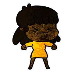cartoon angry girl