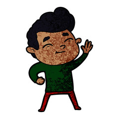 happy cartoon man