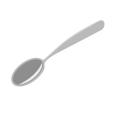 Spoon flat icon. Kitchen equipment. Vector illustration.