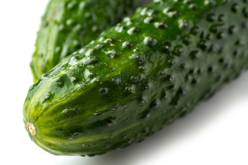 cucumbers on a white background