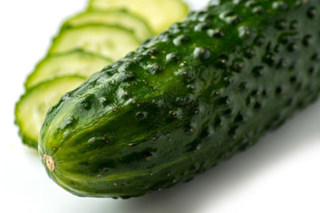 cucumbers on a white background
