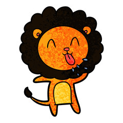 happy cartoon lion