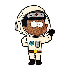 happy astronaut cartoon