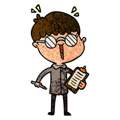 cartoon boy wearing spectacles