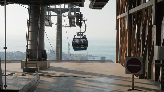 Cable rope in the mountains, Batumi, Georgia
