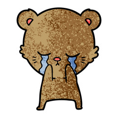 crying cartoon bear