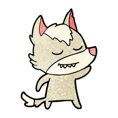 friendly cartoon wolf