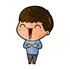 cartoon happy man