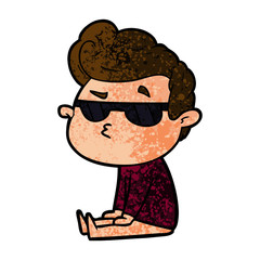 cartoon cool guy