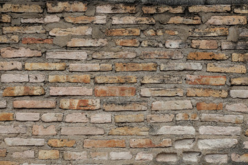 multiple brick wall