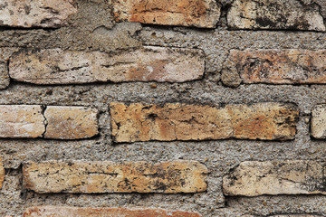 multiple brick wall