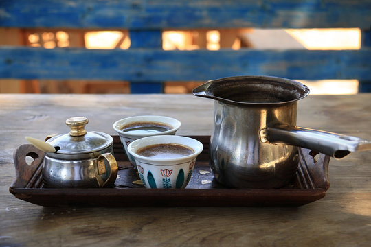Turkish Coffee Setting in Lebanon