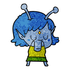 cartoon alien girl
