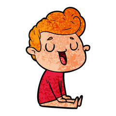 happy cartoon man