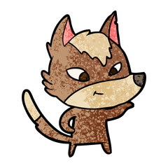 friendly cartoon wolf