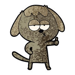 cartoon bored dog