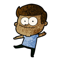 cartoon happy man